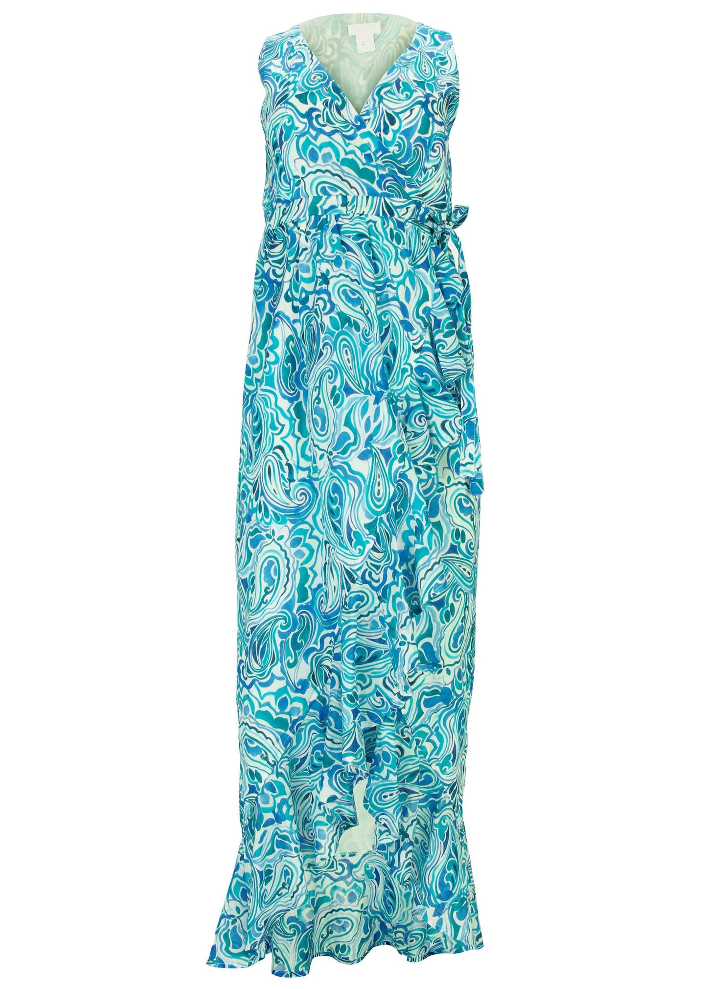 High-Low Wrap Dress - Pisces Paisley