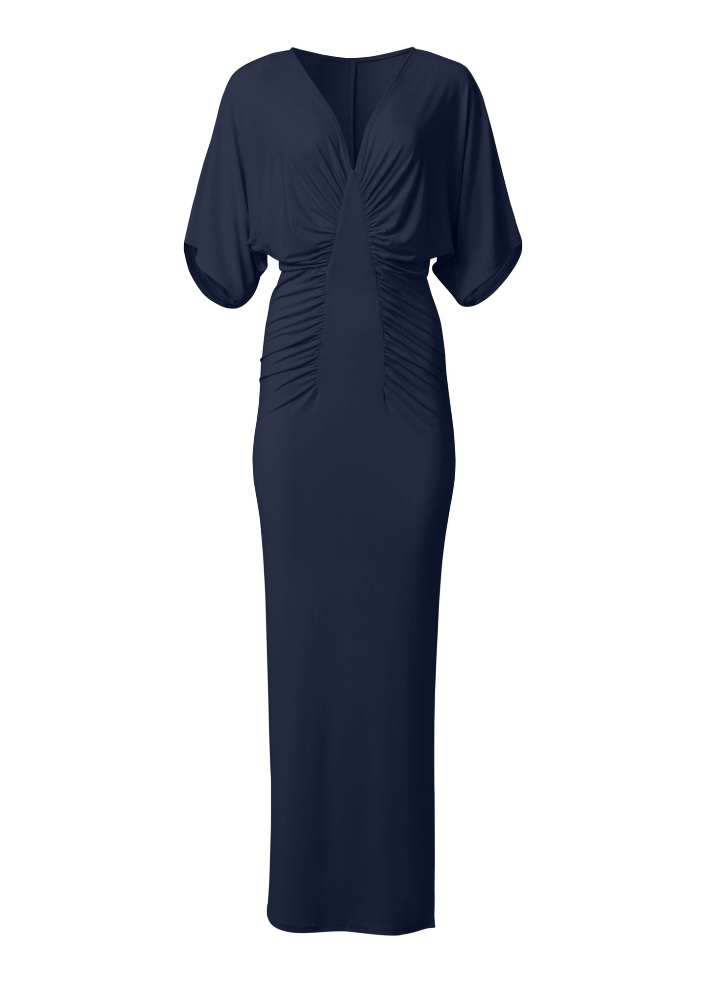 Drape Sleeve Maxi Dress - Navy