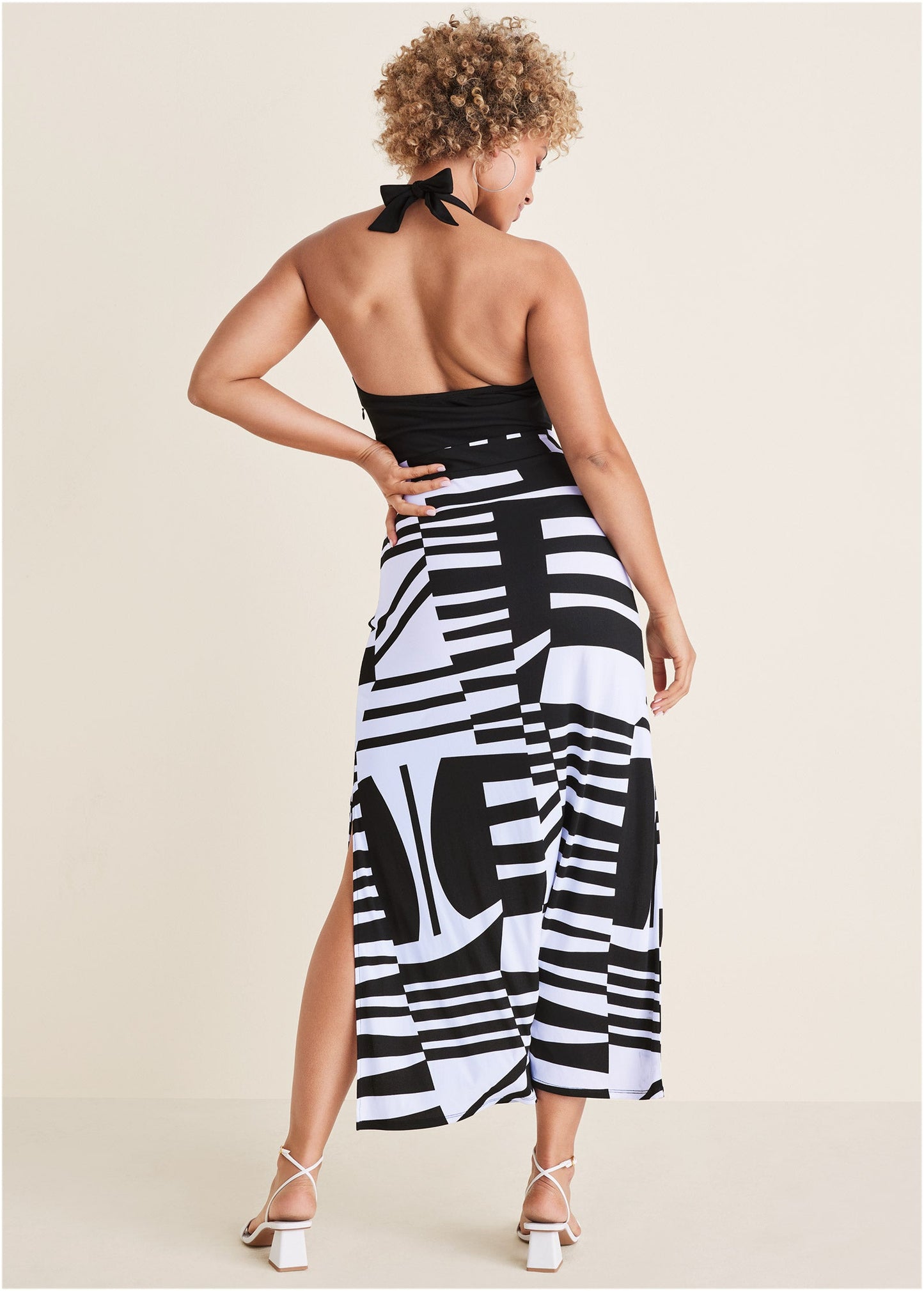 Twofer Maxi Dress - Modern Abstract