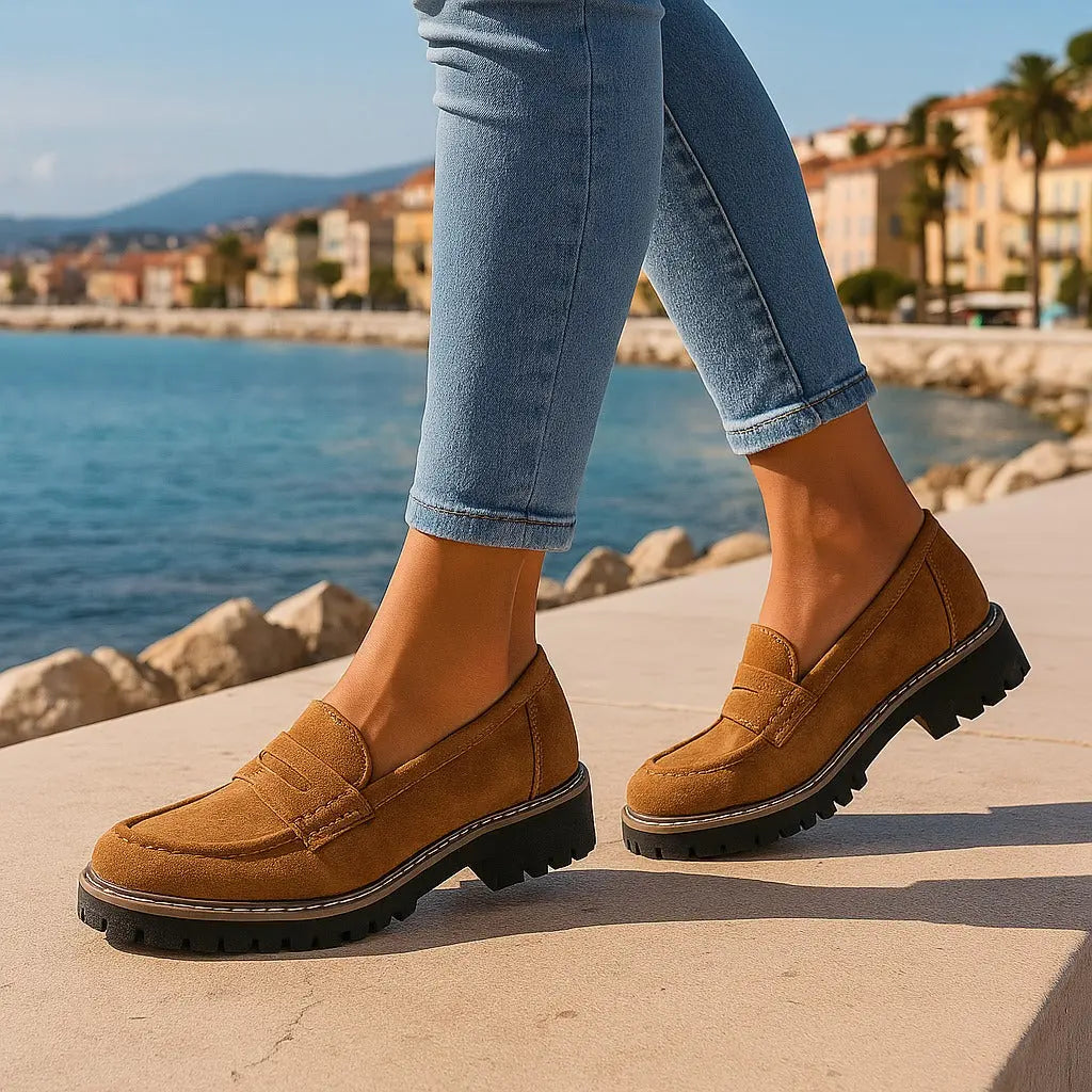 Nadia | Mocassins Intemporels En Daim