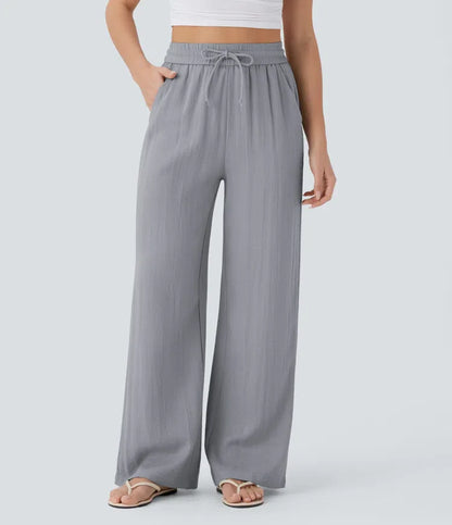 Faida | Pantalon Large En Lin Léger