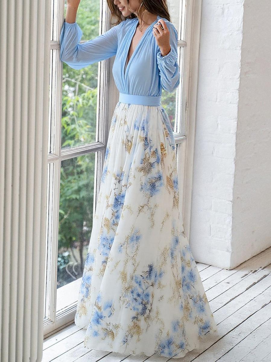 Eliza | Robe Longue Florale Élégante