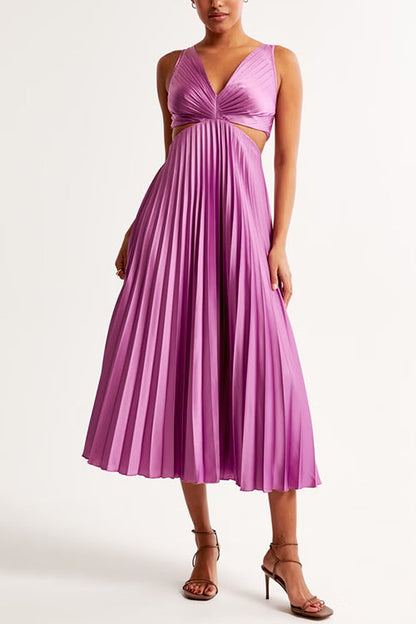 Océane | Robe Maxi Plissée Élégante