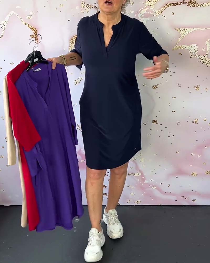 Adèle | Robe Élégante Col V