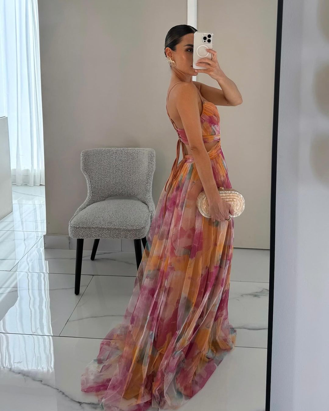 Amandine | Maxi-Robe Fluide À Imprimé Floral