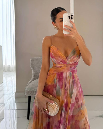 Amandine | Maxi-Robe Fluide À Imprimé Floral