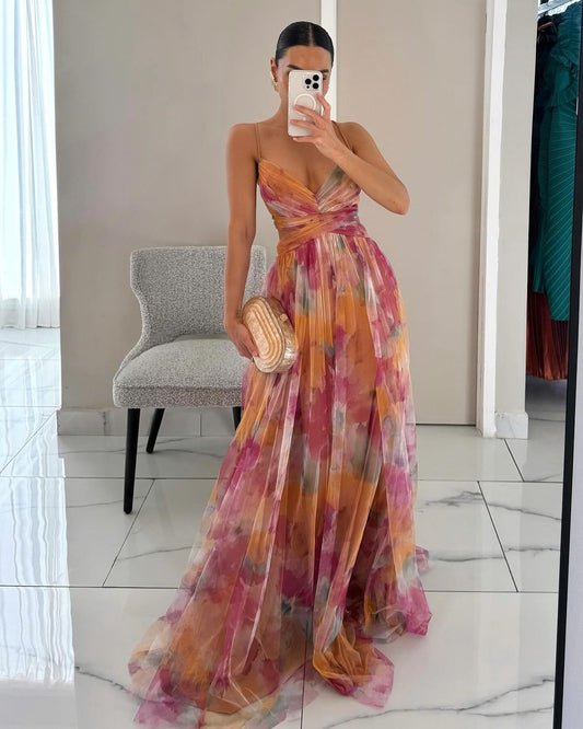 Amandine | Maxi-Robe Fluide À Imprimé Floral