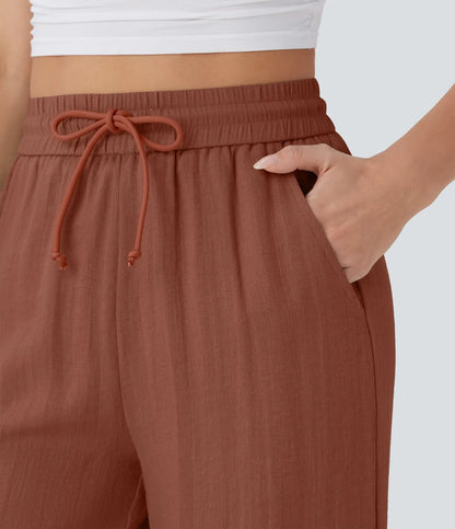 Faida | Pantalon Large En Lin Léger