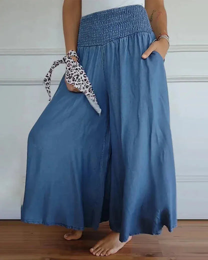 Louna | Pantalon Large Taille Haute