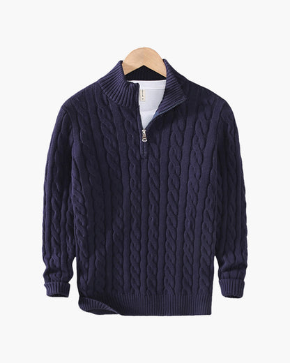 Vianney | Pull Zippé à Col Montant