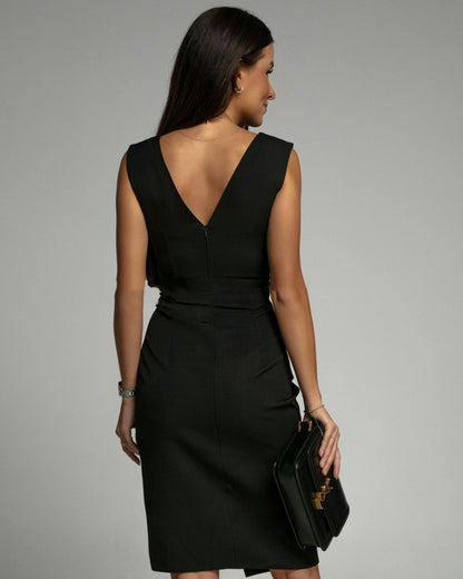 Maë | Robe Cintrée À Décolleté En V Et Fente Élégante