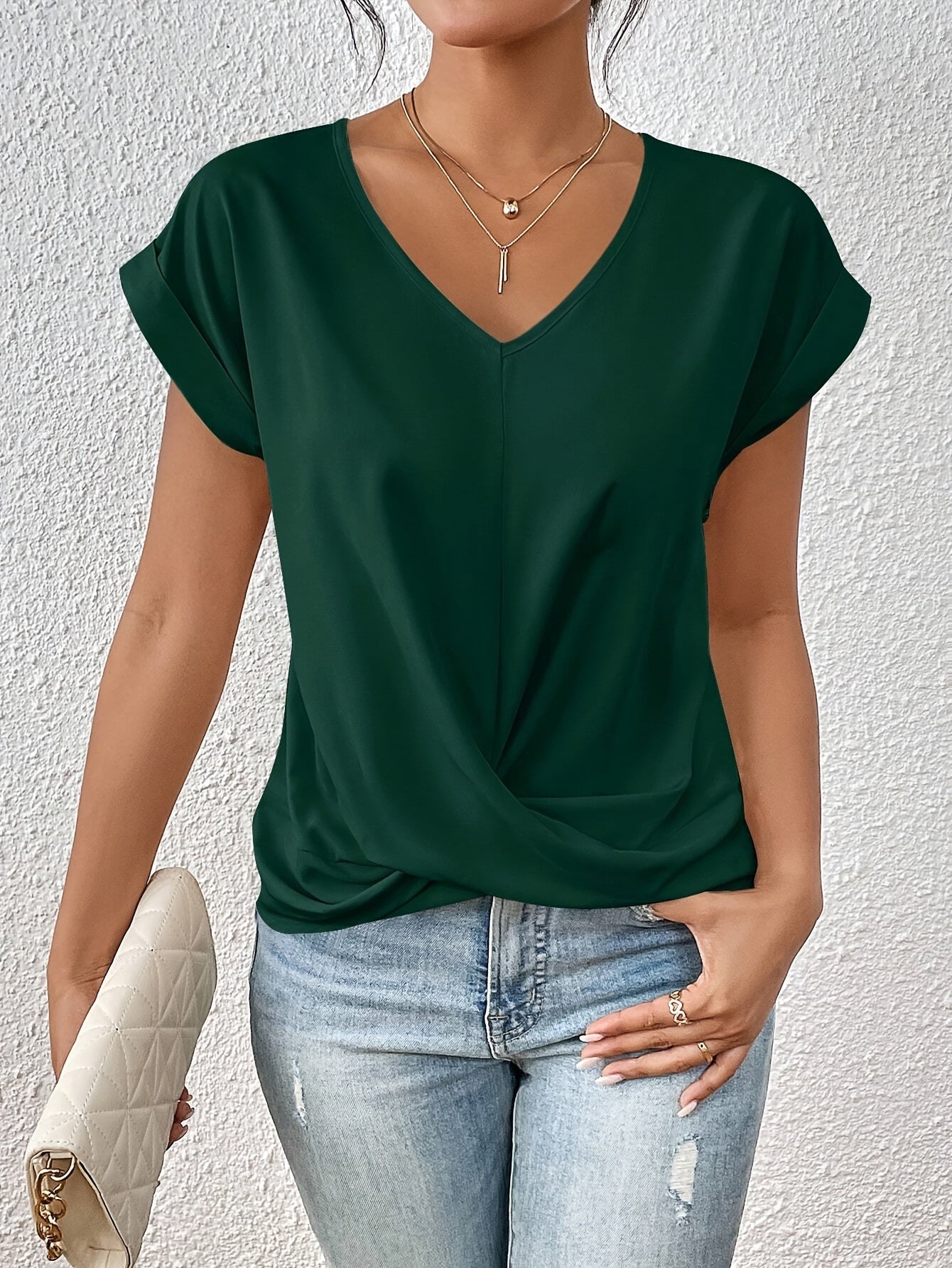 T-shirt Éloïse | Col Cœur Décontracté