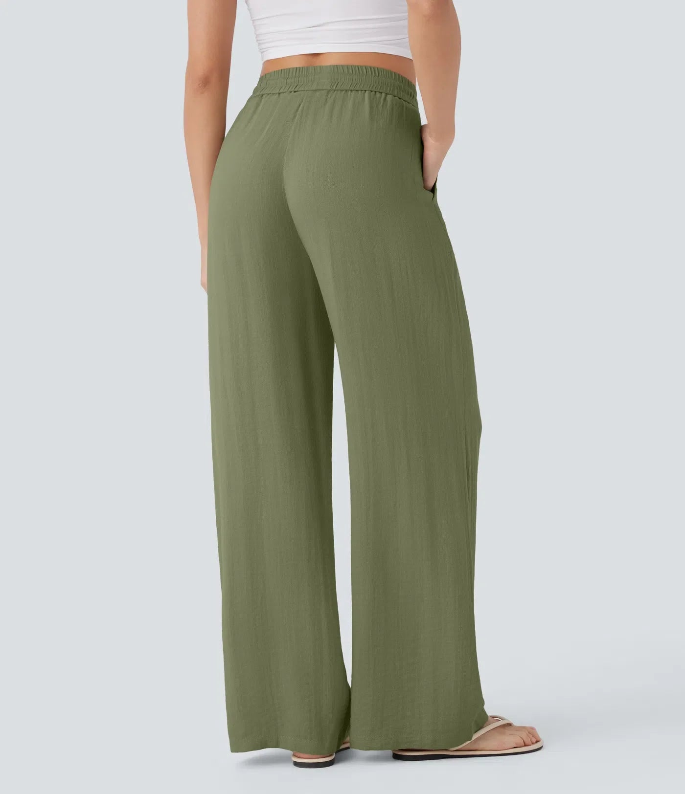 Faida | Pantalon Large En Lin Léger