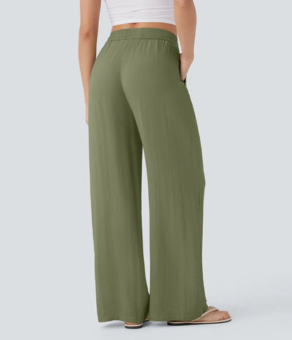 Faida | Pantalon Large En Lin Léger