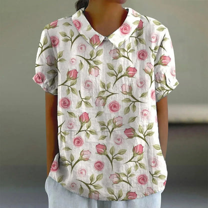 Blouse fleurie décontractée