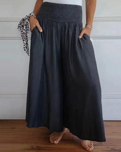 Louna | Pantalon Large Taille Haute