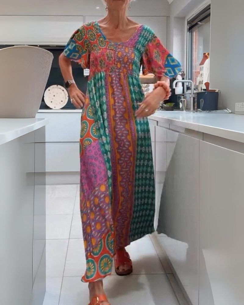 Léa | Robe Bohème À Motif Paisley Élégant