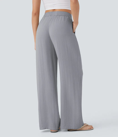 Faida | Pantalon Large En Lin Léger