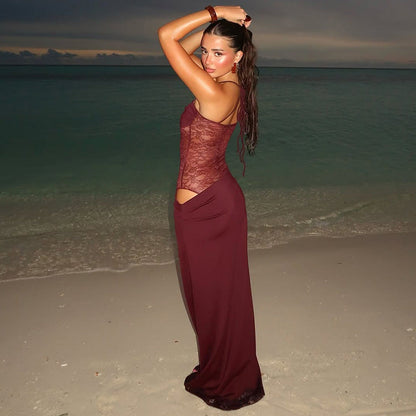 Faith | Robe Longue En Dentelle Pour Soirées Élégantes
