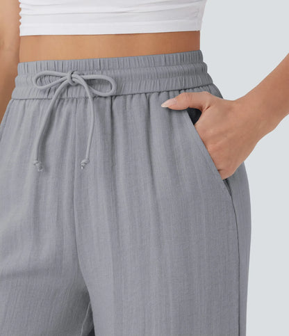 Faida | Pantalon Large En Lin Léger