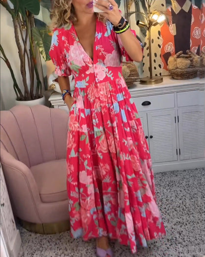 Dane | Robe À Imprimé Floral Avec Poches