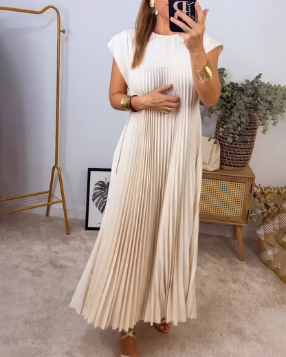 Cassie | Robe Longue Sans Manches En Tissu Fluide