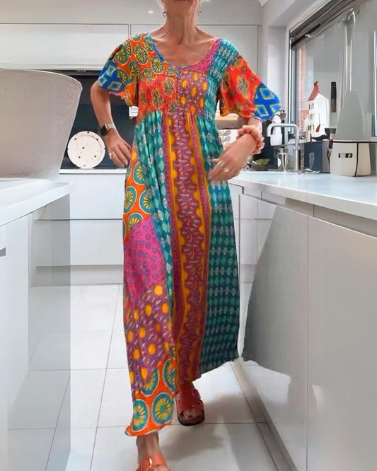 Léa | Robe Bohème À Motif Paisley Élégant