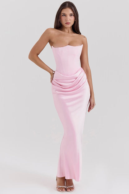 Vienn | Robe Longue Bustier Pour Élégance Sans Effort