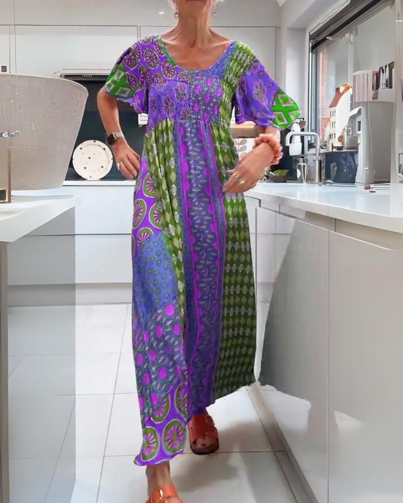 Léa | Robe Bohème À Motif Paisley Élégant