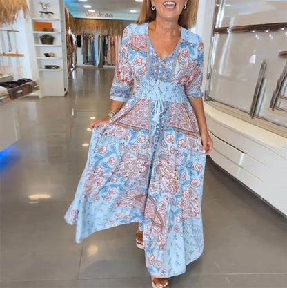 Millie | Robe Décontractée À Imprimé Élégant