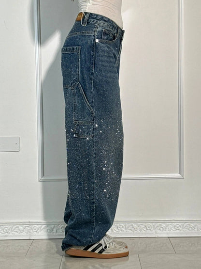Calypso | Pantalon Taille Haute à Jambes Larges avec Poches à Boutons