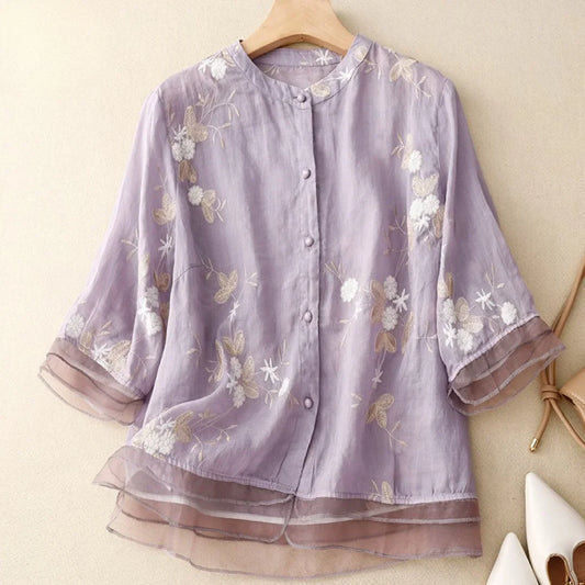 Isla | Blouse Brodée Légère