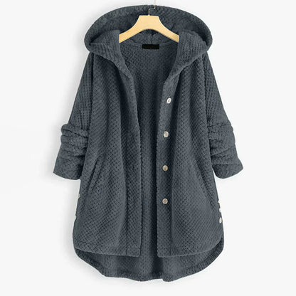Beth | Manteau Côtelé Douillet Avec Capuche