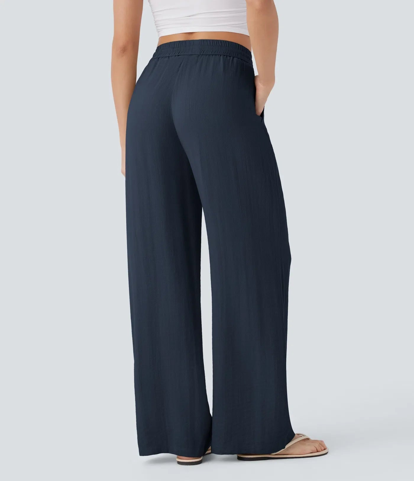 Faida | Pantalon Large En Lin Léger