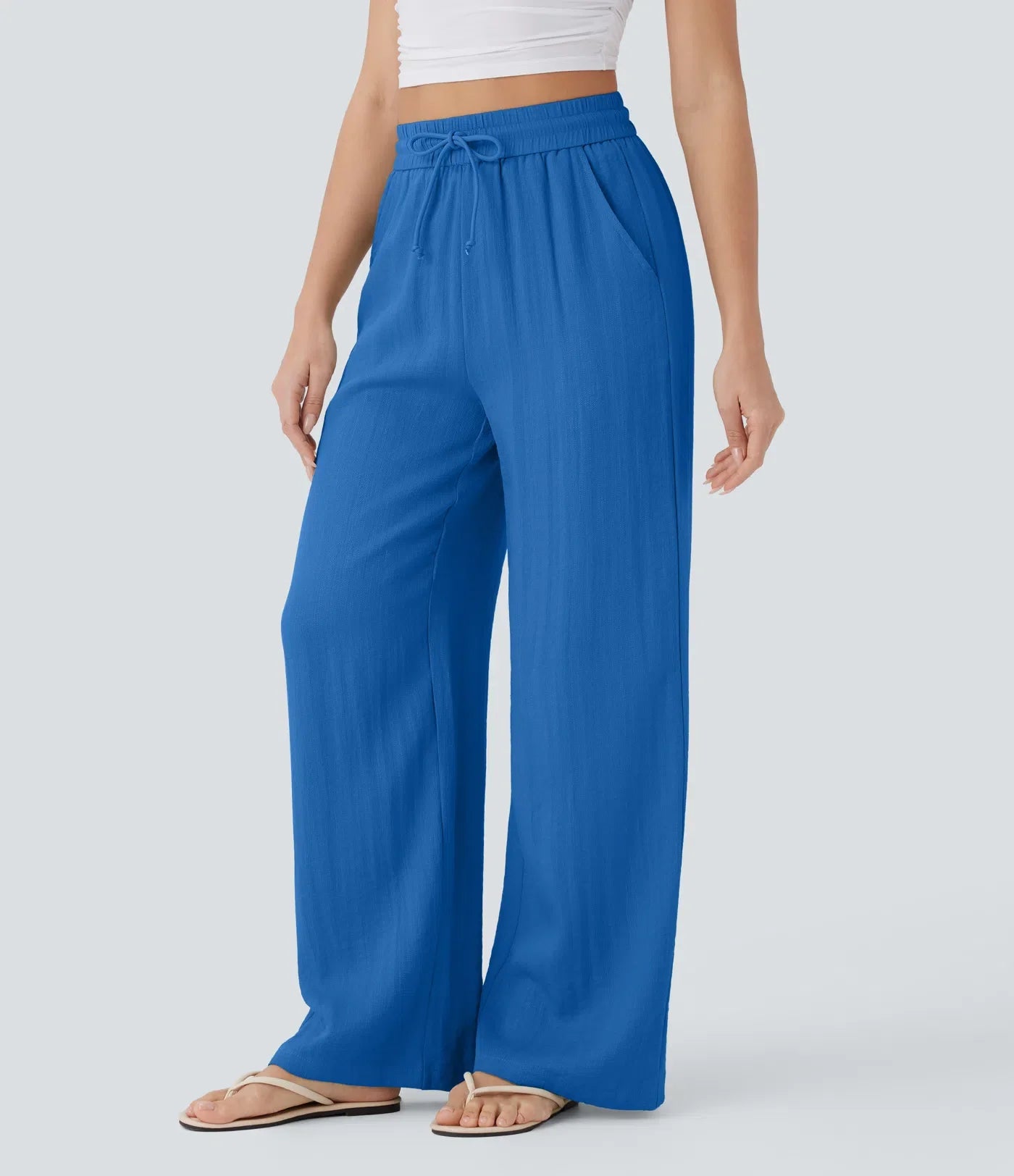 Faida | Pantalon Large En Lin Léger