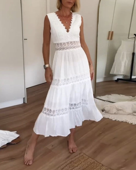 Iris | Robe Élégante À Encolure En V