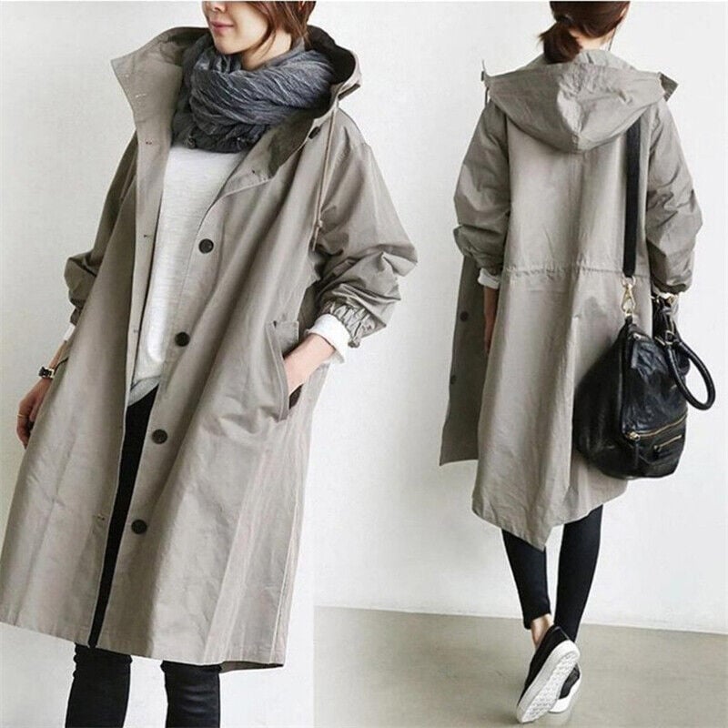 Dannie | Trench Imperméable À Capuche Élégant
