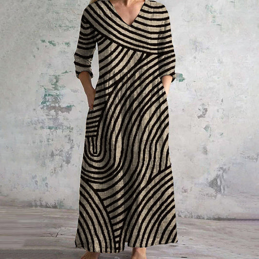 Annora | Robe à Rayures Chic et Confortable