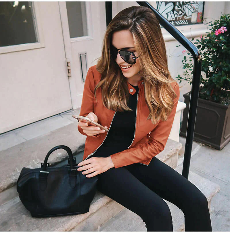 Monica | Veste En Cuir Élégante Pour Femme