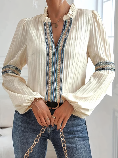 Amara | Blouse Élégante en Dentelle au Style Polyvalent