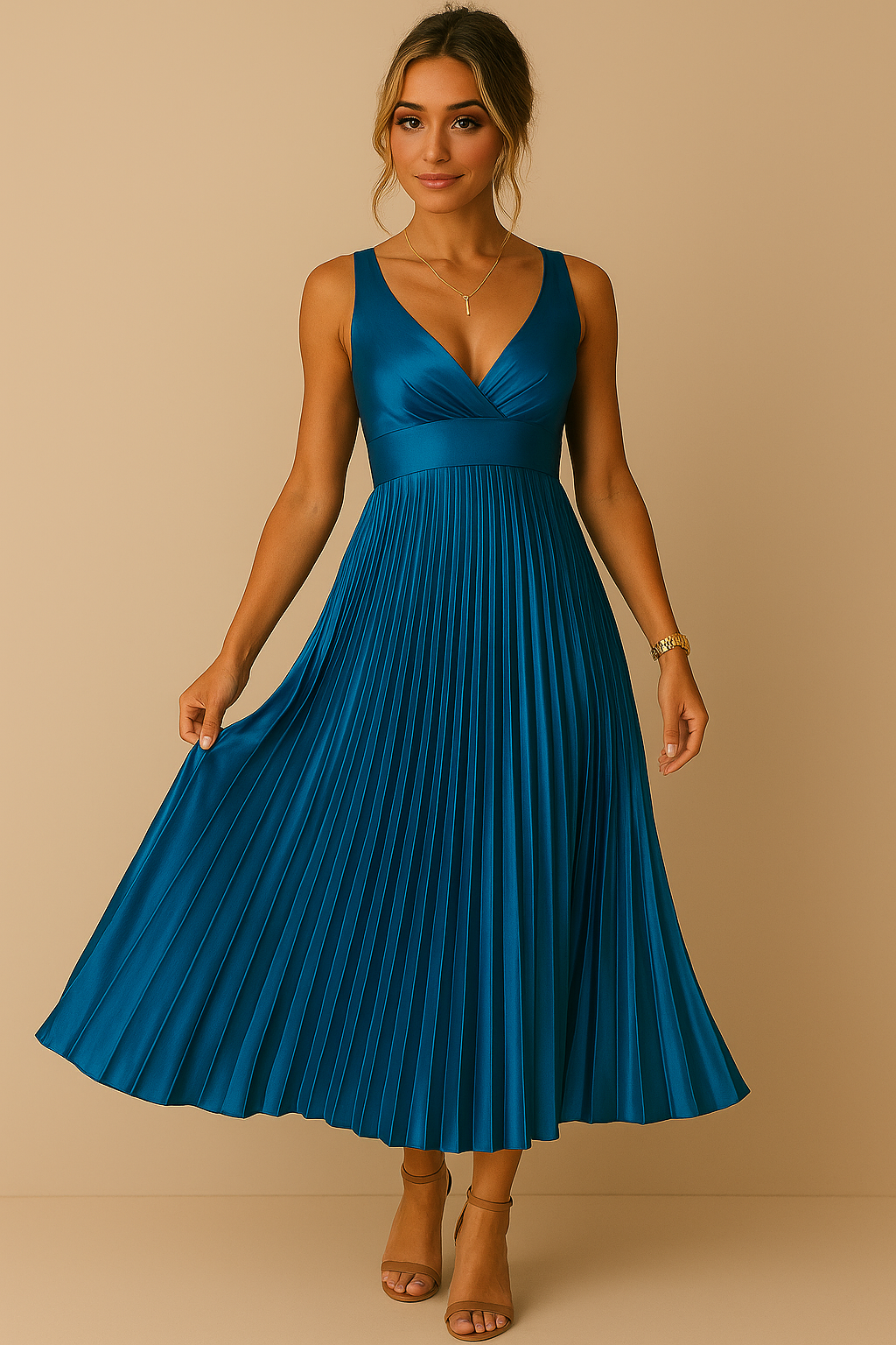 Angeline | Robe Plissée Dos Nu