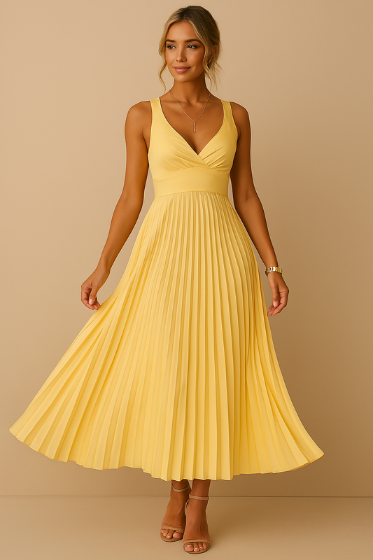 Angeline | Robe Plissée Dos Nu