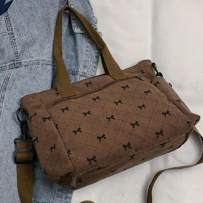 Kana | Sac En Velours Côtelé & Rubans