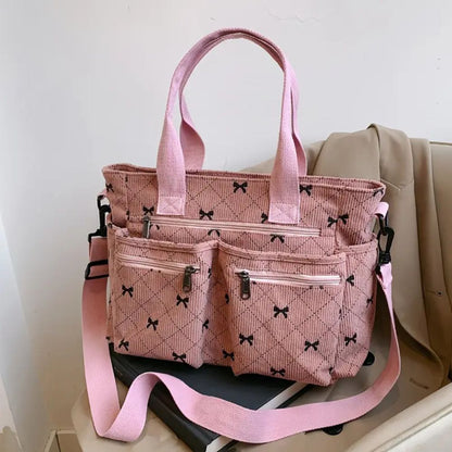 Kana | Sac En Velours Côtelé & Rubans
