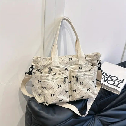 Kana | Sac En Velours Côtelé & Rubans