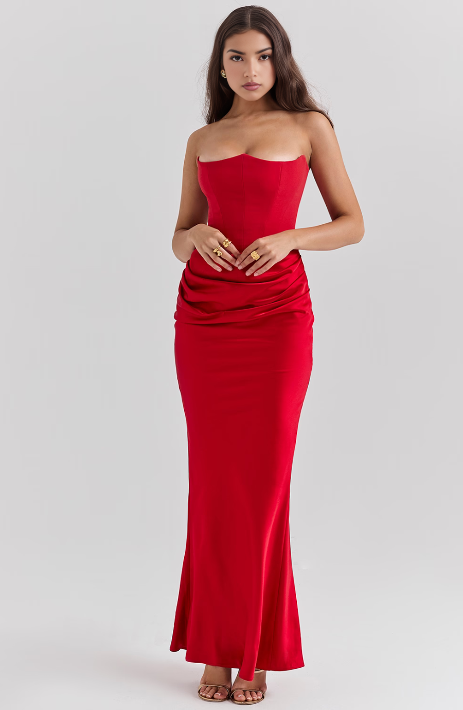 Vienn | Robe Longue Bustier Pour Élégance Sans Effort