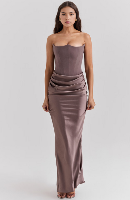 Vienn | Robe Longue Bustier Pour Élégance Sans Effort