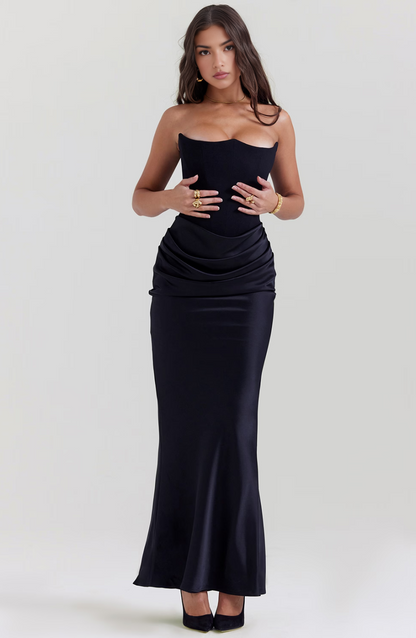 Vienn | Robe Longue Bustier Pour Élégance Sans Effort