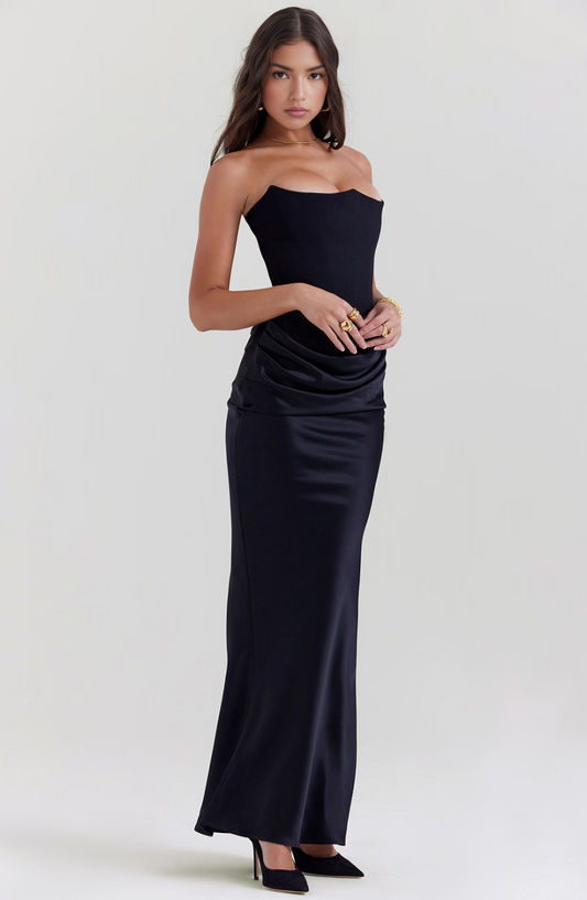 Vienn | Robe Longue Bustier Pour Élégance Sans Effort