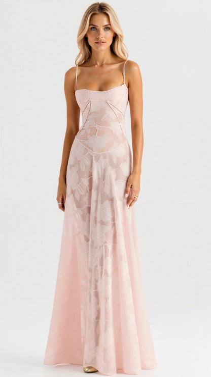 Nadia | Robe Longue Élégante À Bretelles Fines